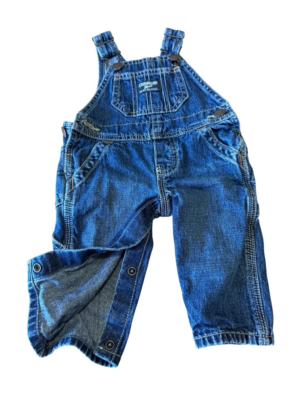 Oshkosh Bgosh Baby Overalls Denim Size 6 Months Carpenter Blue Jean